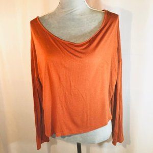 LUSH SELF Long Sleeve Asymmetrical Cut Top